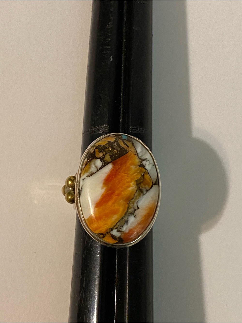 Sterling Silver Spiny Oyster Ring size 8